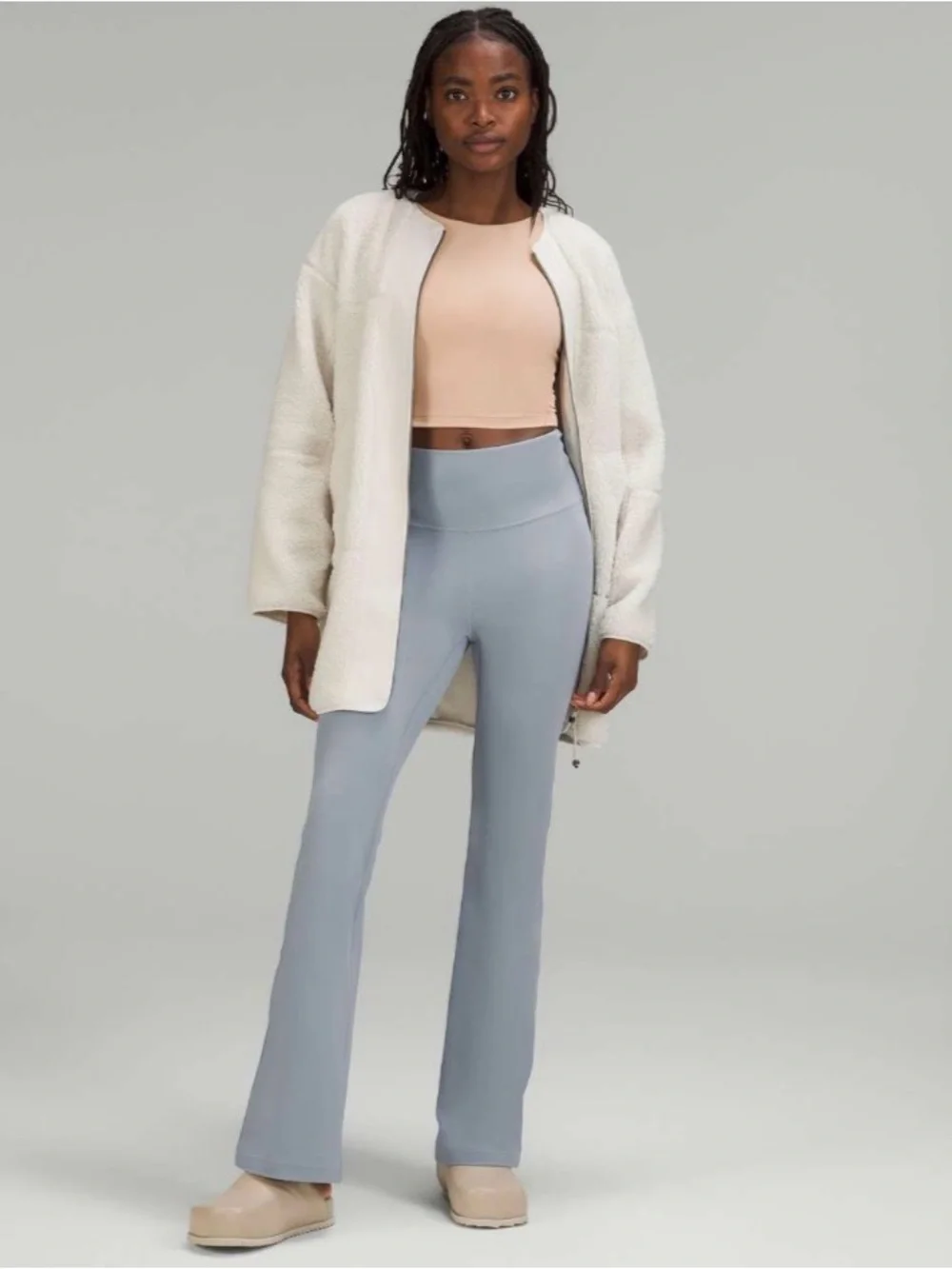 Lululemon Groove Super-High-Rise Flared Pant Nulu Color: Chambray - Light Blue